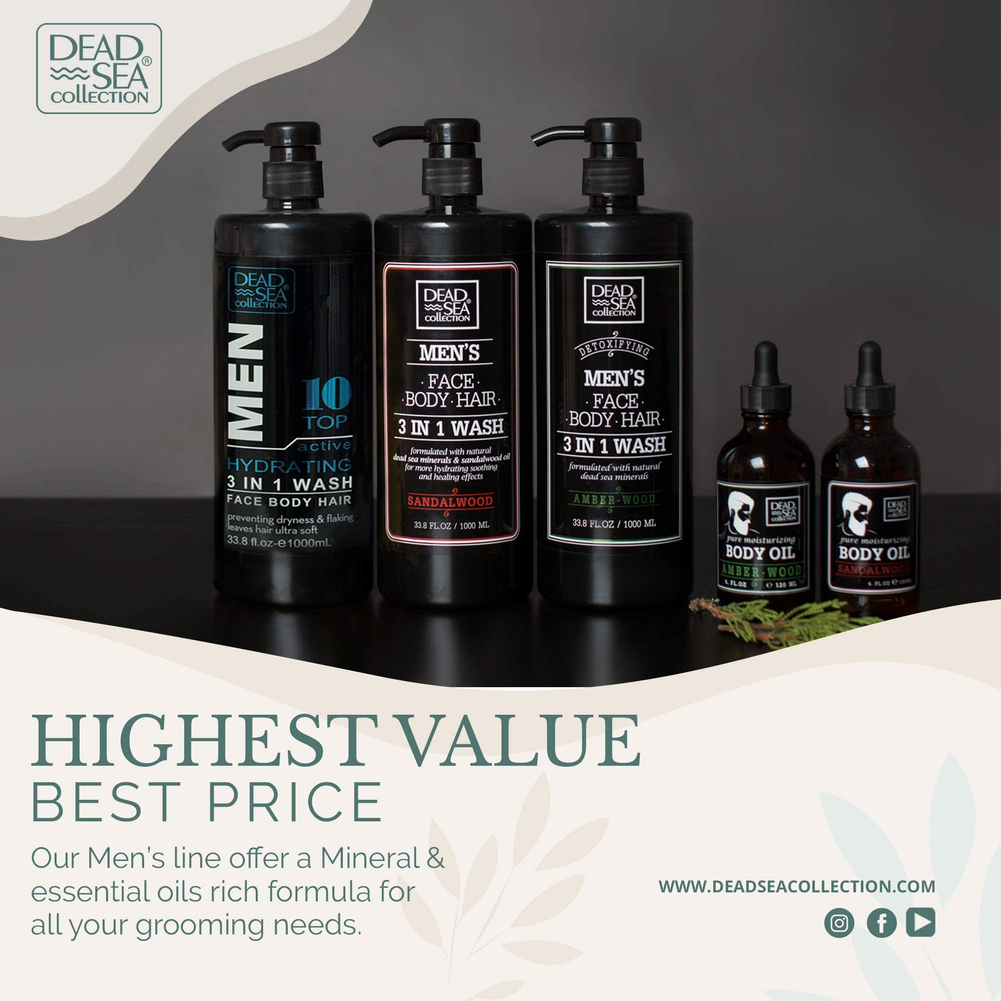 Dead Sea Collection: experiencia sensorial de spa en casa para hombres.