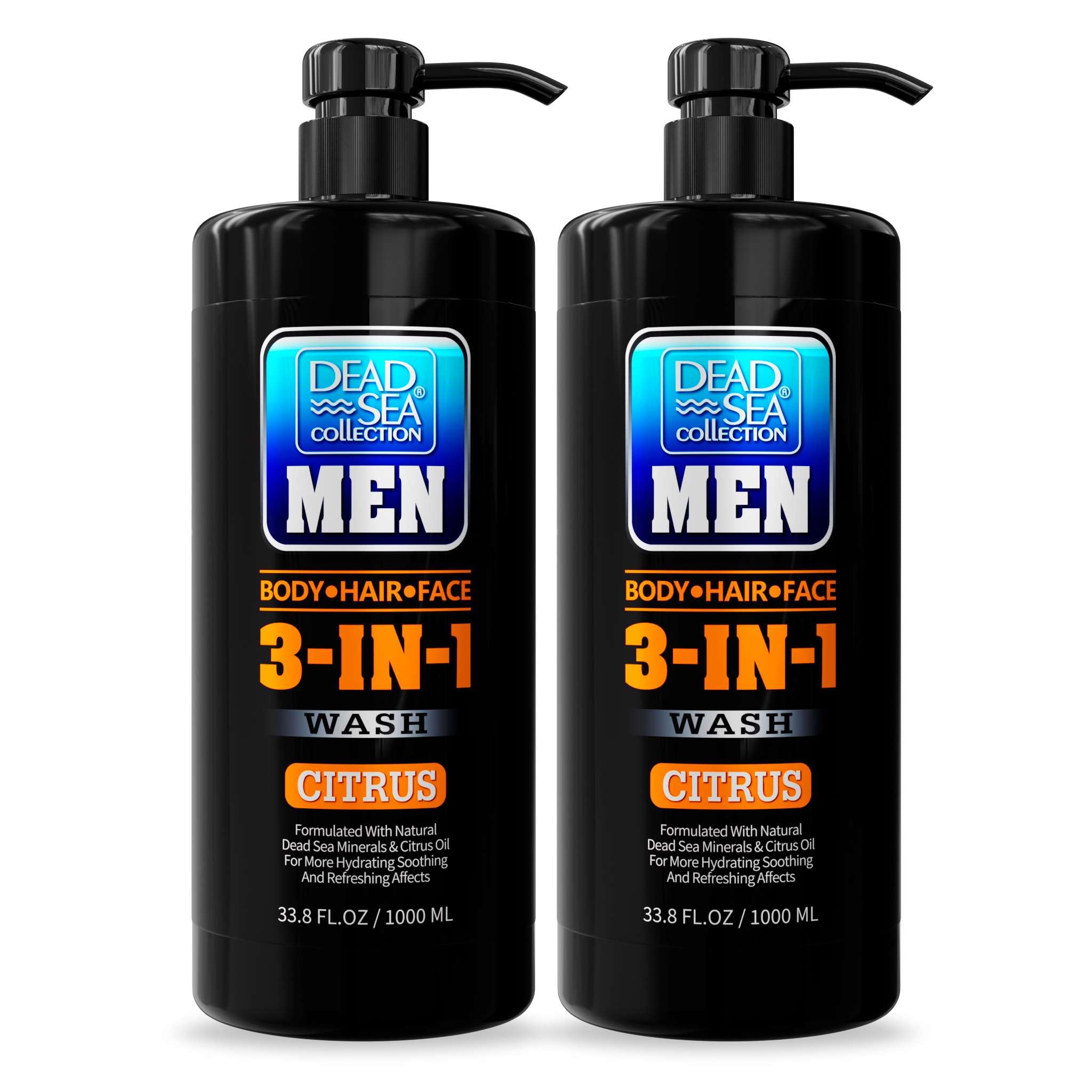Dead Sea Collection gel 3 en 1 para ducha cítrica en primer plano, limpieza suave
