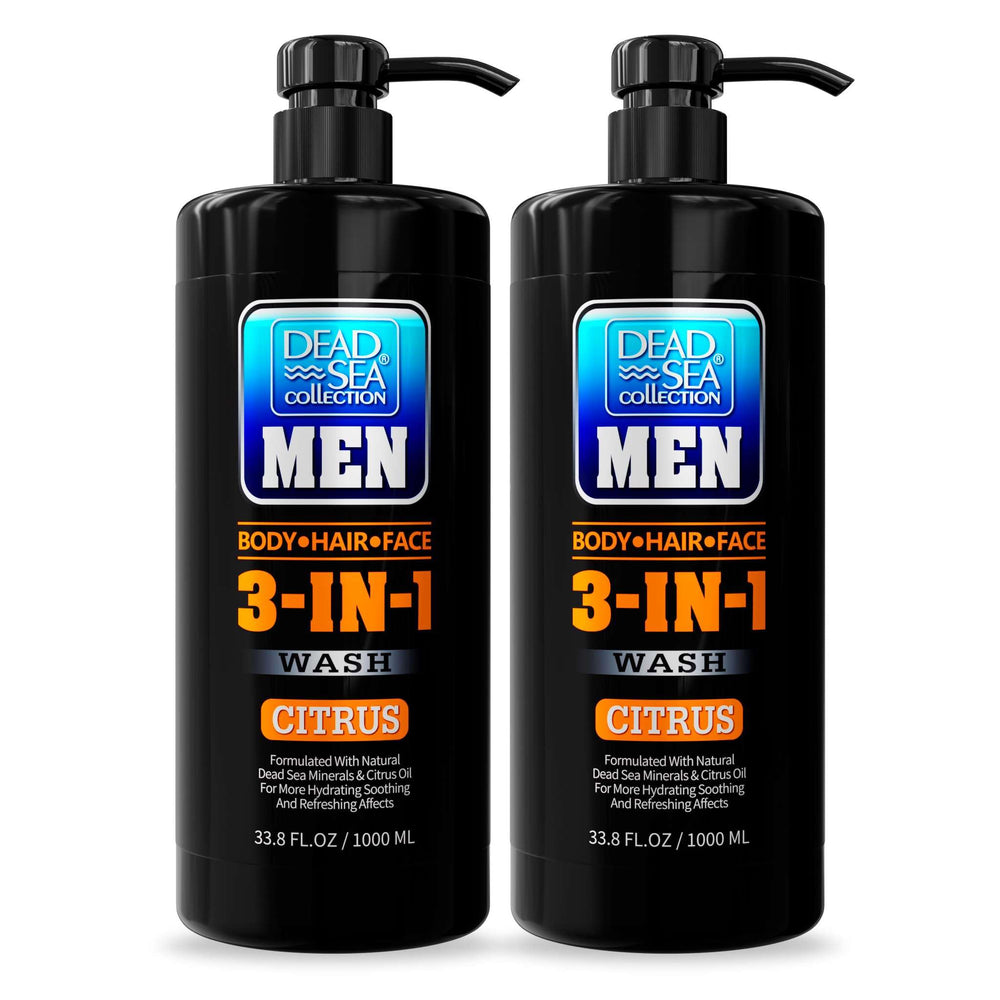 Dead Sea Collection gel 3 en 1 para ducha cítrica en primer plano, limpieza suave
