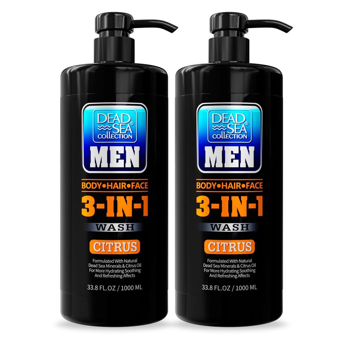 Dead Sea Collection gel 3 en 1 para ducha cítrica en primer plano, limpieza suave