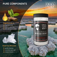 Dead Sea Collection: minerales del Mar Muerto visibles en los gránulos para baño.