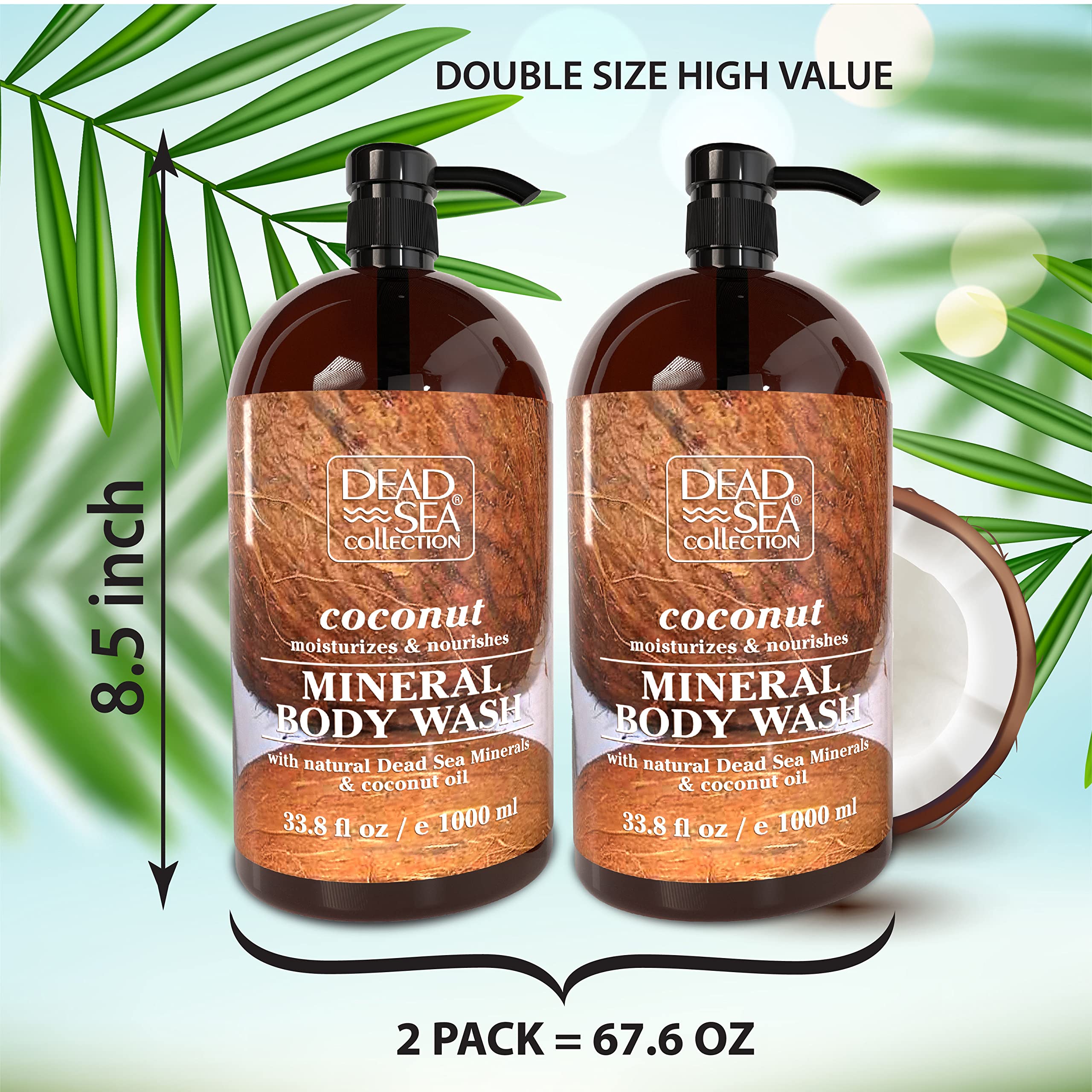 Dead Sea Collection – Pompe gel douche coco, utilisation pratique.