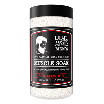 Dead Sea Collection: sal de baño para hombres en bote, ideal para relajación muscular.