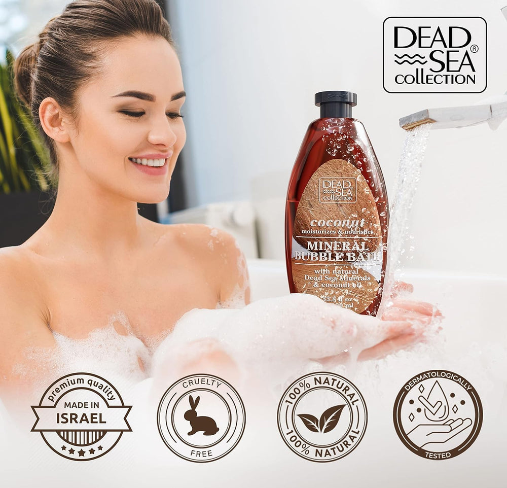 Experiencia de spa en casa con Dead Sea Collection para relajar músculos.
