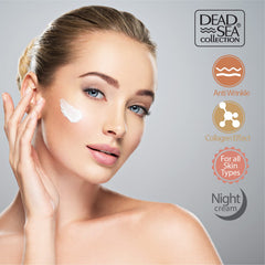 Dead Sea Collection textura suave con absorción rápida para hidratación nocturna