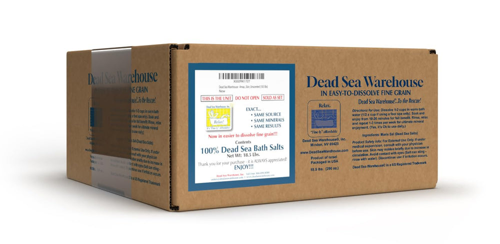 Dead Sea Warehouse – sels de bain pur minéraux pour une détente profonde.