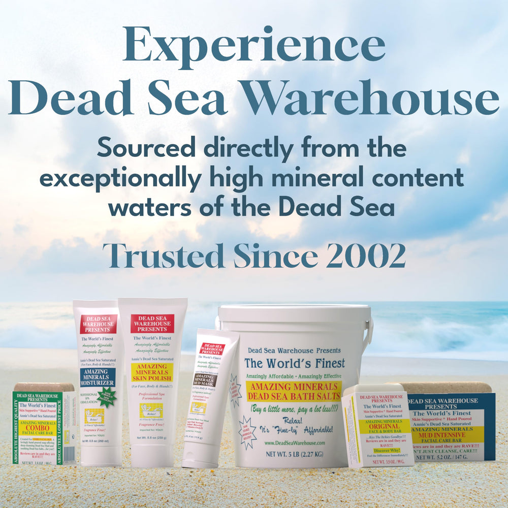 Dead Sea Warehouse – grand-format 18,5 L, idéal pour grandes baignades domestiques.
