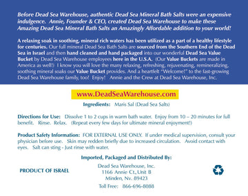 Dead Sea Warehouse ambiente de spa en casa sin fragancia.