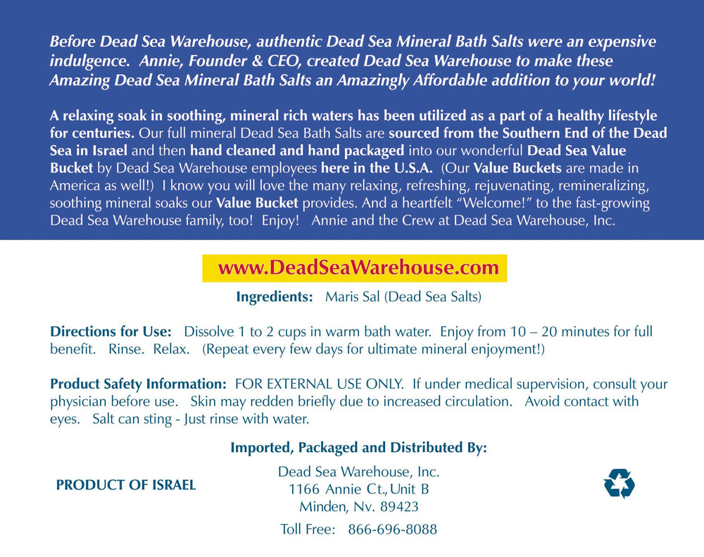 Dead Sea Warehouse ambiente de spa en casa sin fragancia.