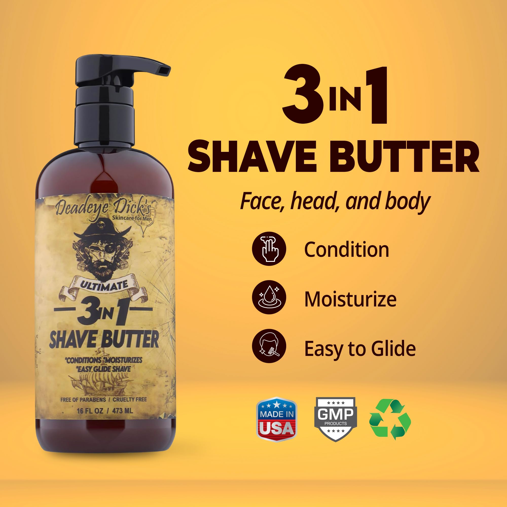 Deadeye Dick's crema de afeitado: textura cremosa para un deslizamiento suave.