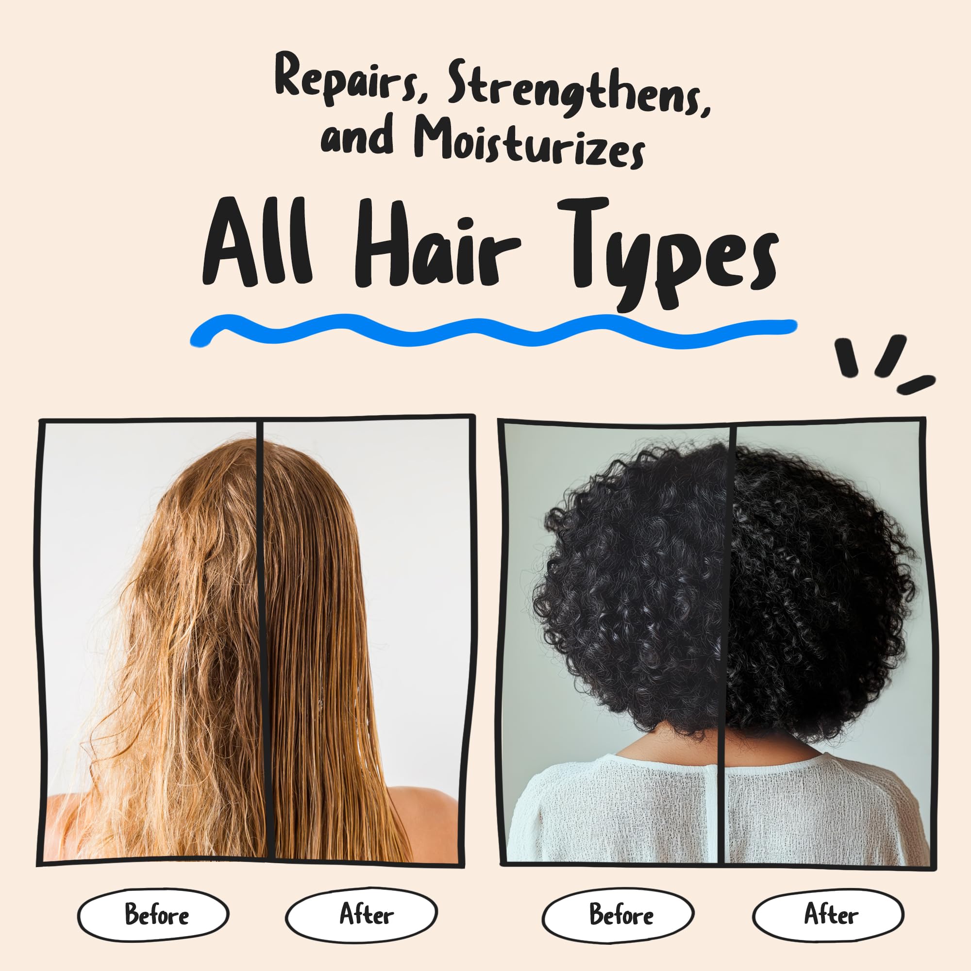 DEAR HAIR contiene colágeno hidrolizado y proteína de guisante para nutrición profunda