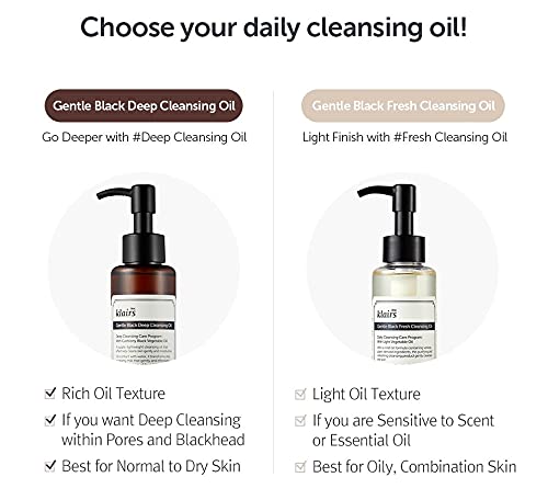 DearKlairs Gentle Black Fresh, presentación de 150 ml para rutina diaria.
