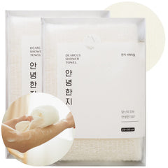 DEARCUS Hello Hanji: esponja 2-pack para exfoliar y limpiar la piel.