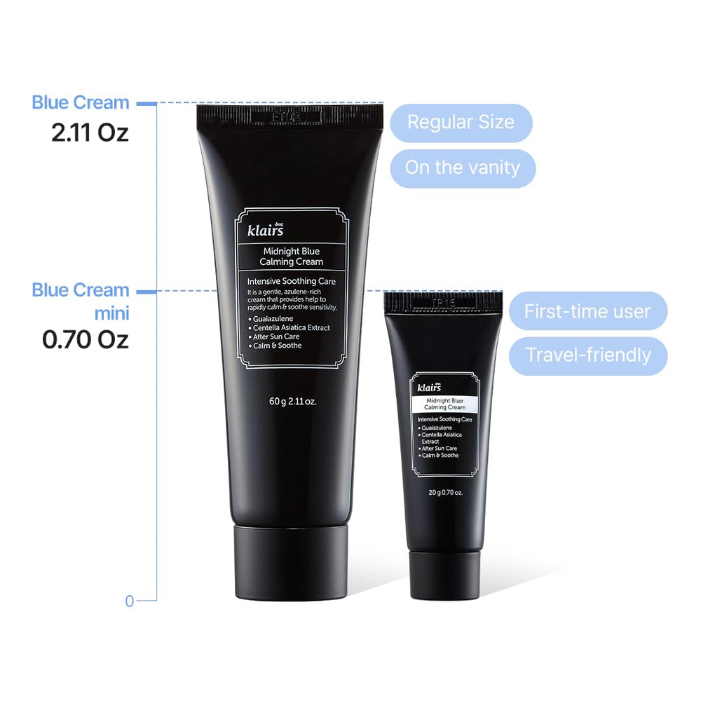 DearKlairs Crema Calmante Azul Medianoche, aplicación facial que aporta calma inmediata