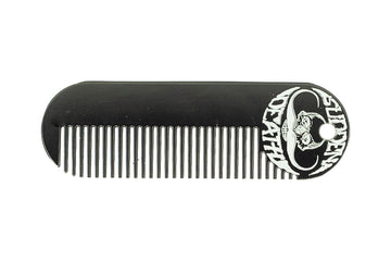 Death Grip peine de bolsillo negro para barba, retoques diarios fáciles.