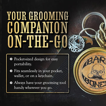 Death Grip, peine compacto para vello de oreja, cómodo de llevar.