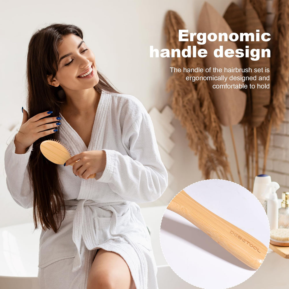 Conjunto Debetool de bambú para un cuidado natural y sostenible del cabello