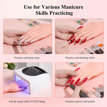 Arcilla para uñas Deciniee facilita fijación y modelado en prácticas.