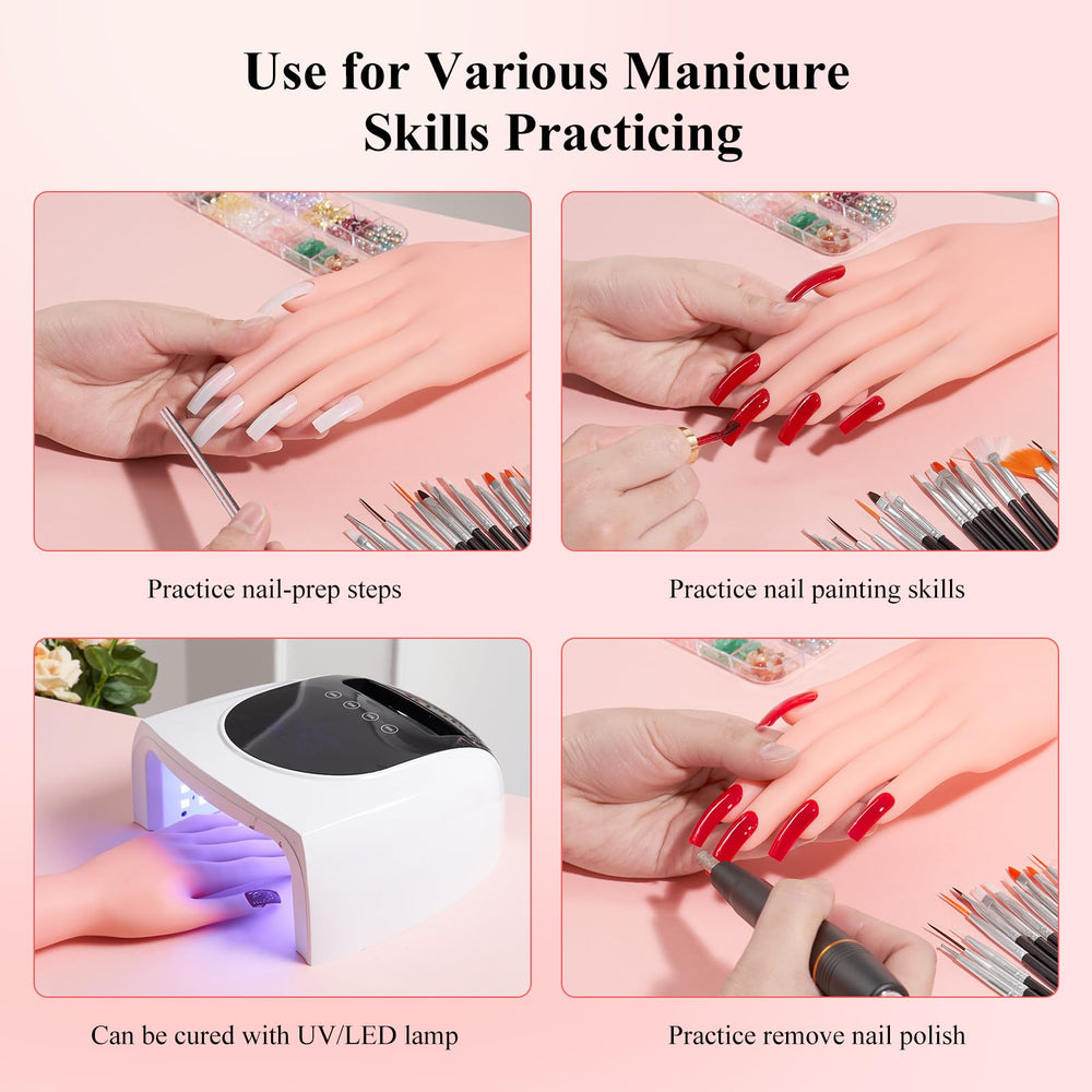 Arcilla para uñas Deciniee facilita fijación y modelado en prácticas.