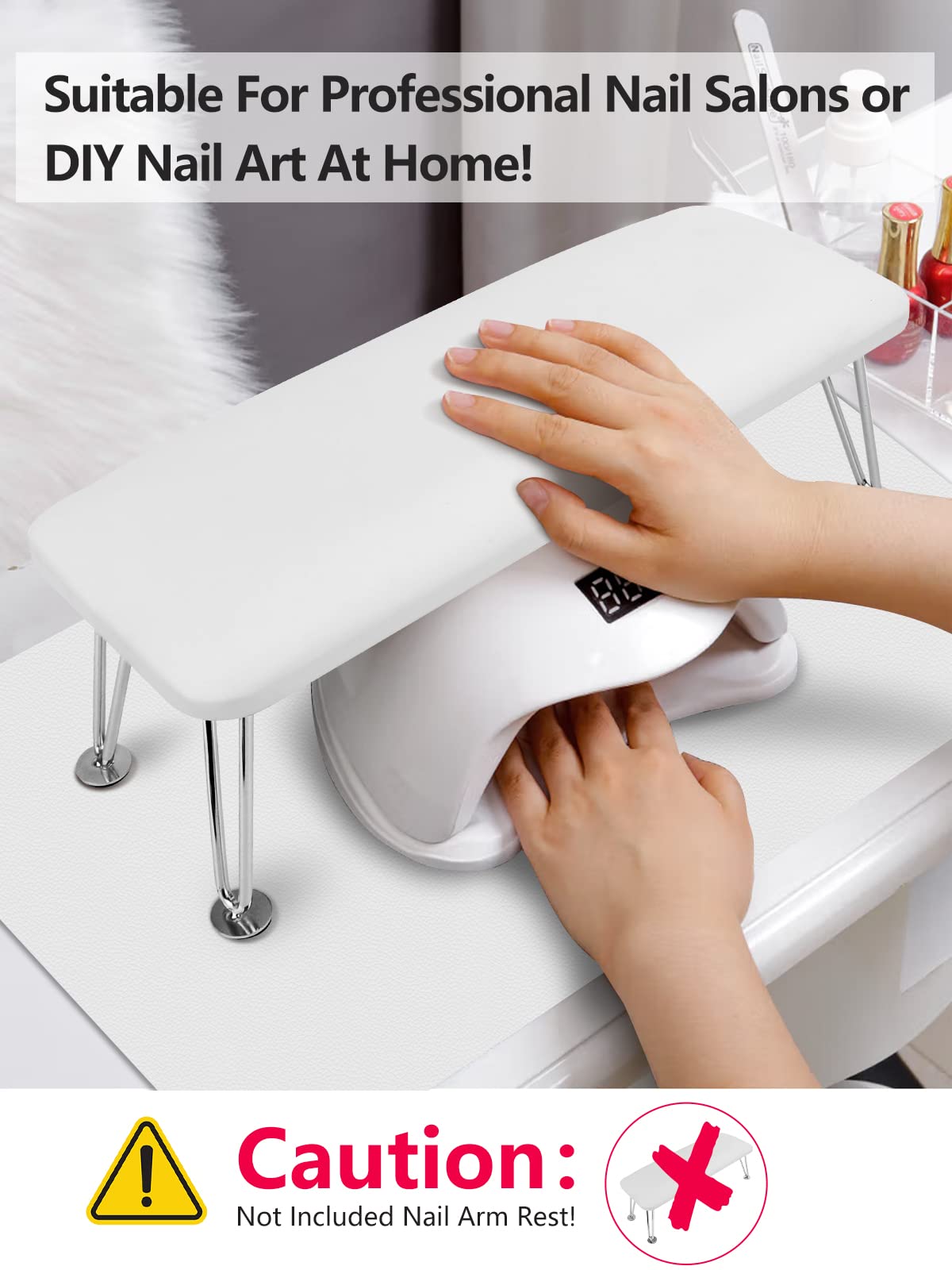 Descanso de mano Deciniee para uñas, mejora la estabilidad durante la manicura.