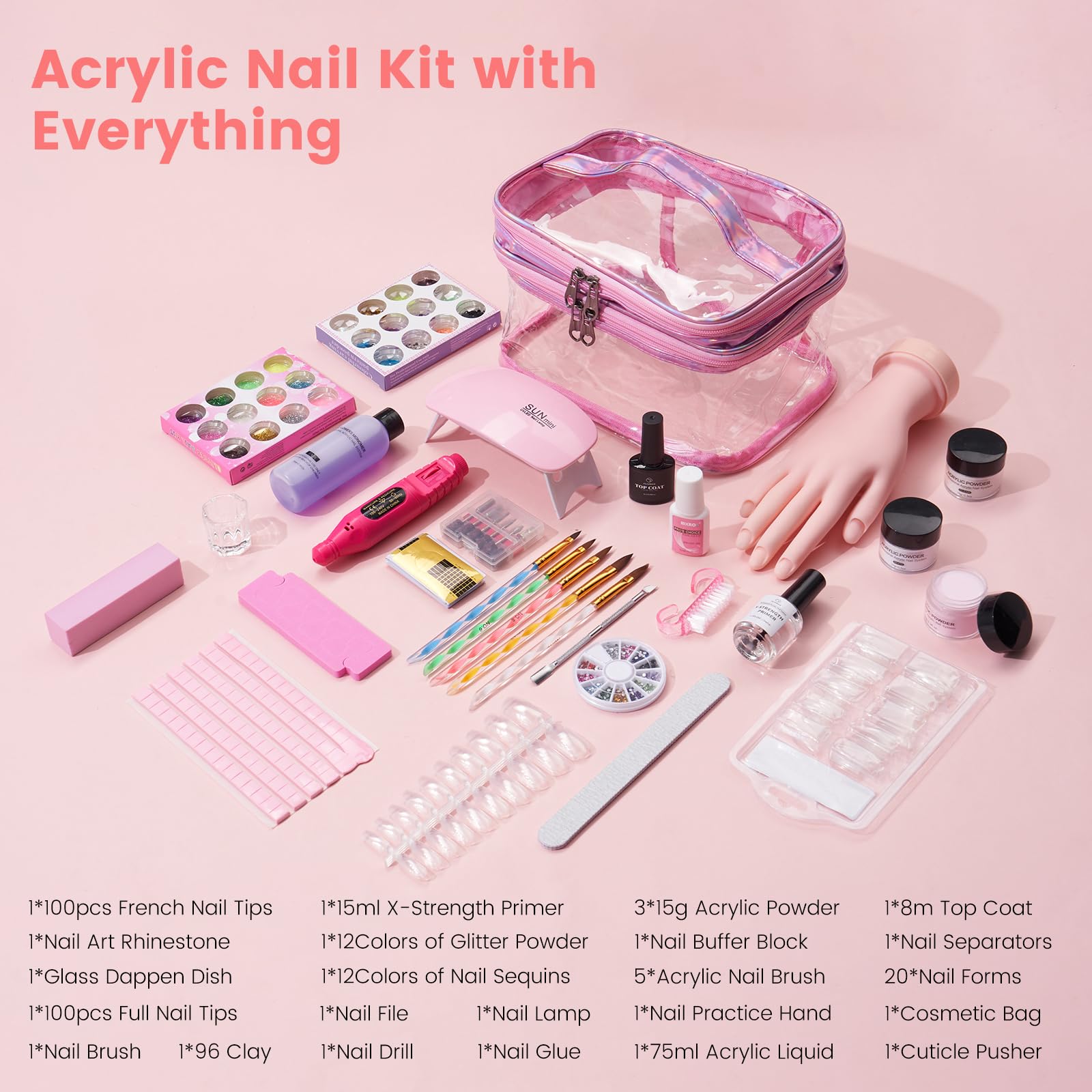Main d'entraînement en caoutchouc Deciniee pour pratiquer des techniques d'ongles.