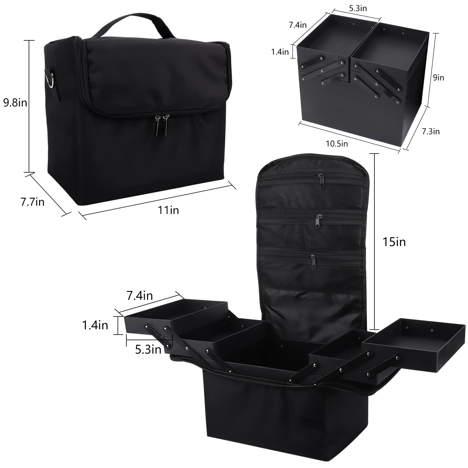 Organizador viaje Deciniee para cosméticos y dispositivos.