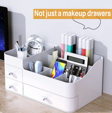 Decorcode organizador de maquillaje en acabado blanco, ideal para tocador
