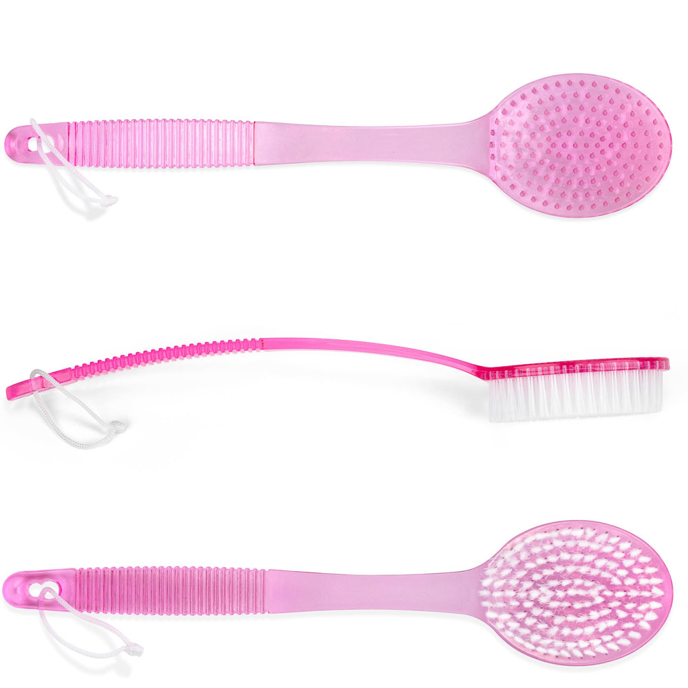 DecorRack cepillo de baño para exfoliar espalda, mango largo para alcance.