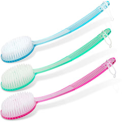DecorRack cepillo de baño con mango largo curvo y cerdas para exfoliar y revitalizar la piel