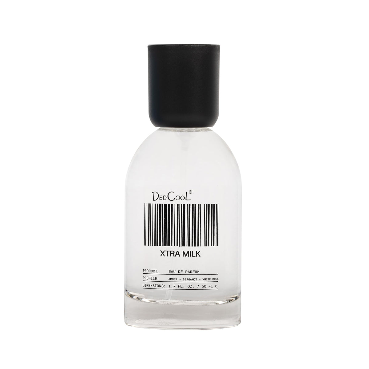 DedCool Xtra Milk: botella de vidrio elegante para uso diario.
