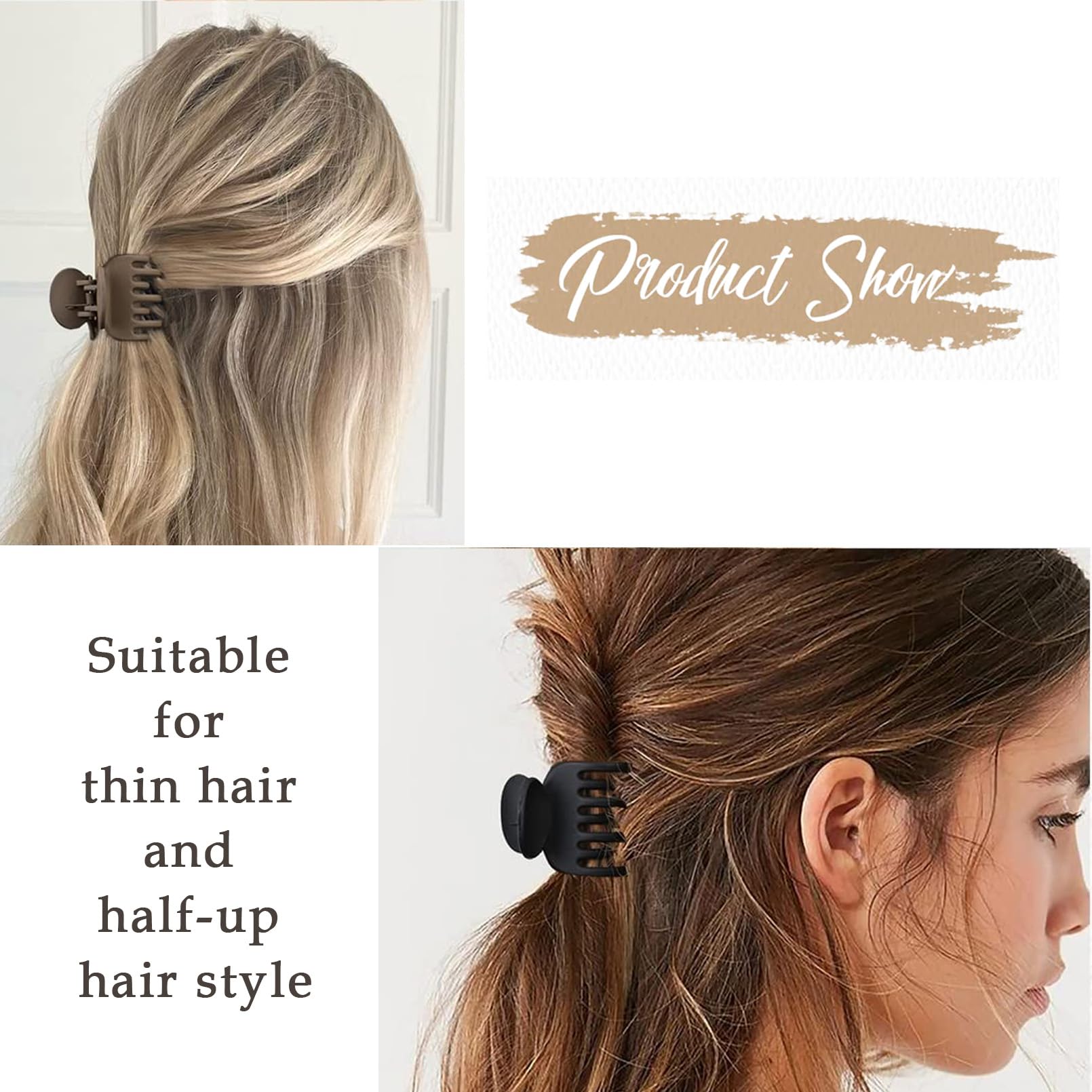 DEEKA clip cabello, sujeción segura para cabello fino en cualquier ocasión.