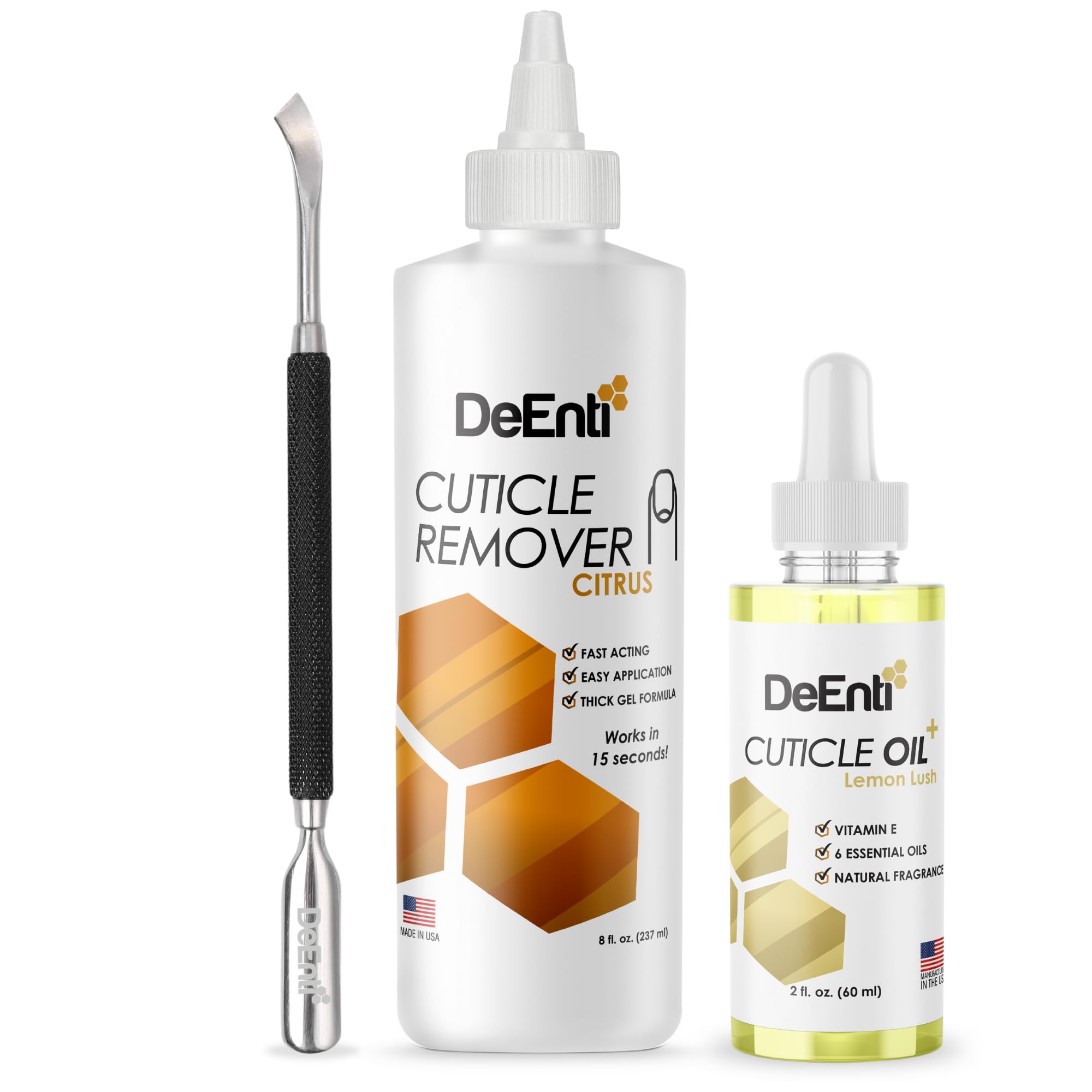 DeEnti dissolvant cuticules citron en bouteille prêt à préparer les ongles