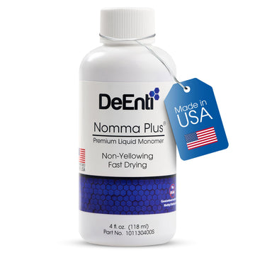 DeEnti Nomma Plus monómero líquido en botella, favorece adherencia y secado rápido.