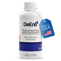 DeEnti Nomma Plus monómero líquido en botella, favorece adherencia y secado rápido.