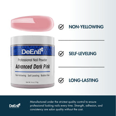 DeEnti Poudre Acrylique rose foncee, ideale pour sculptage et extensions.