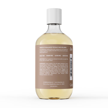 Vertido suave de Deep Steep Bubble Bath Brown Sugar Vanilla para una experiencia de baño.