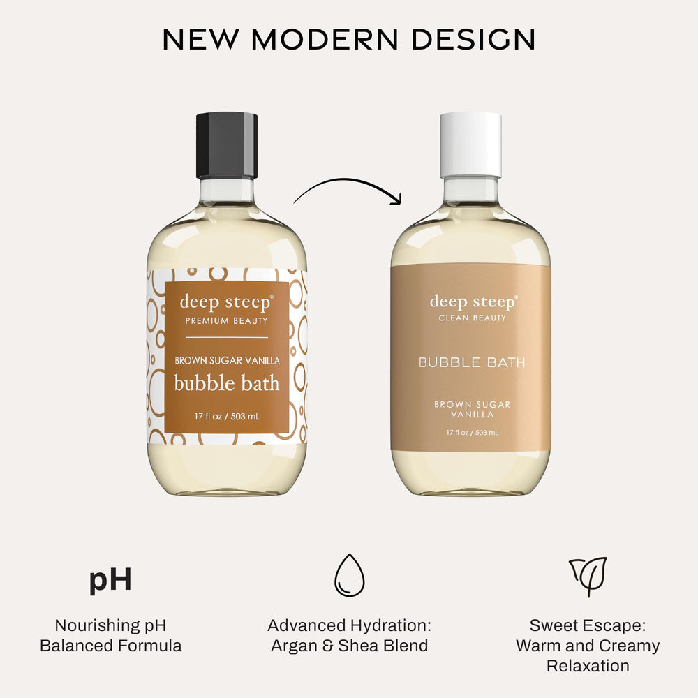 Deep Steep Bubble Bath: textura cremosa en espuma, sensación suave en la piel