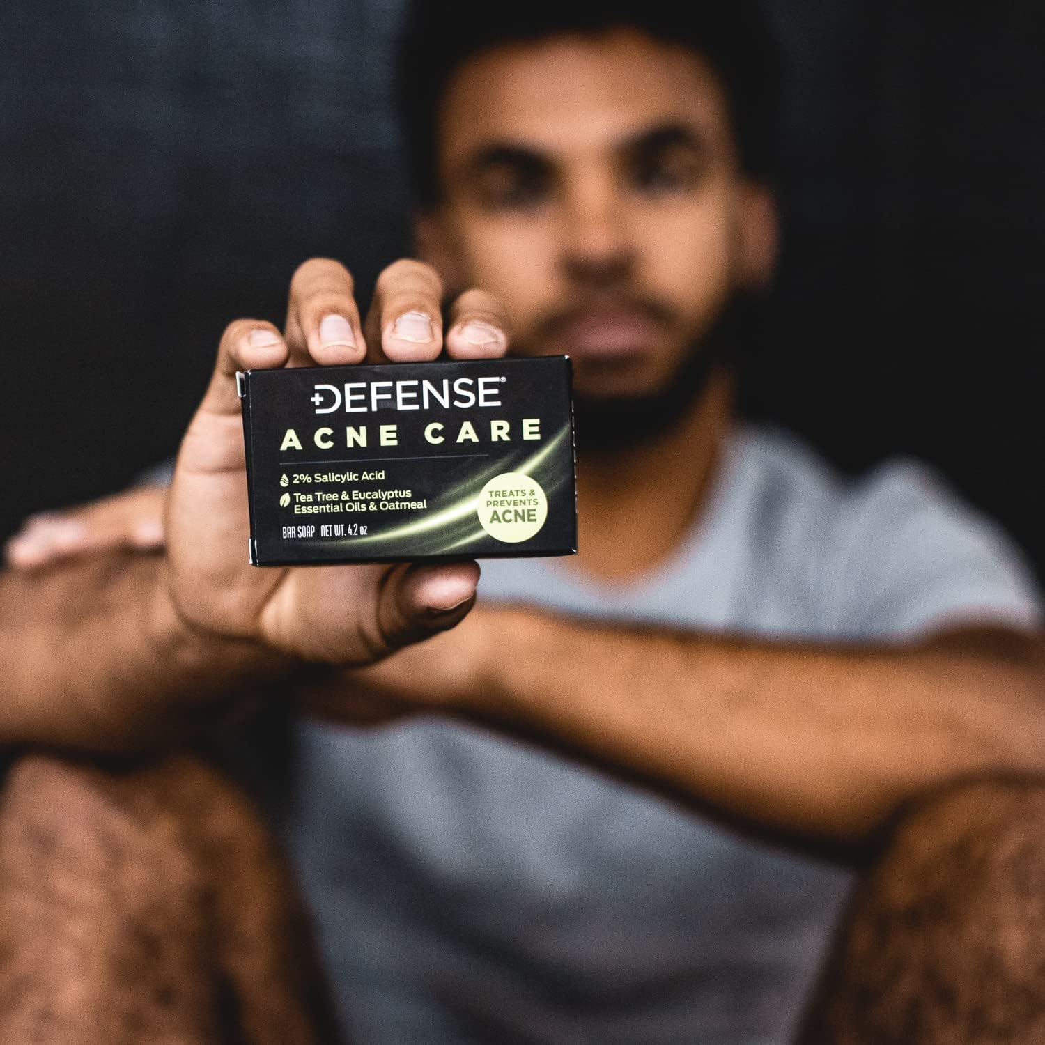 Defense Acne Care Bar aroma natural sin fragancias químicas irritantes.