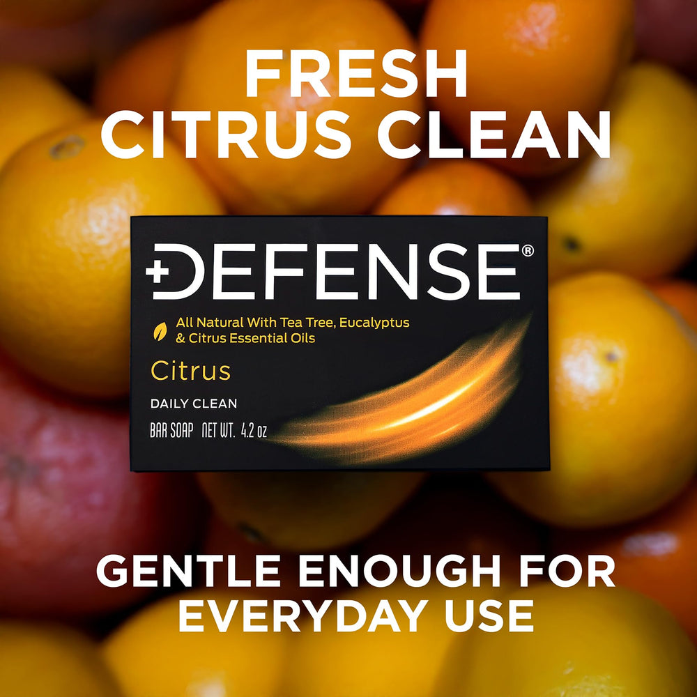 Defense Soap Citrus Bar cuidado suave de la piel tras entrenamientos.