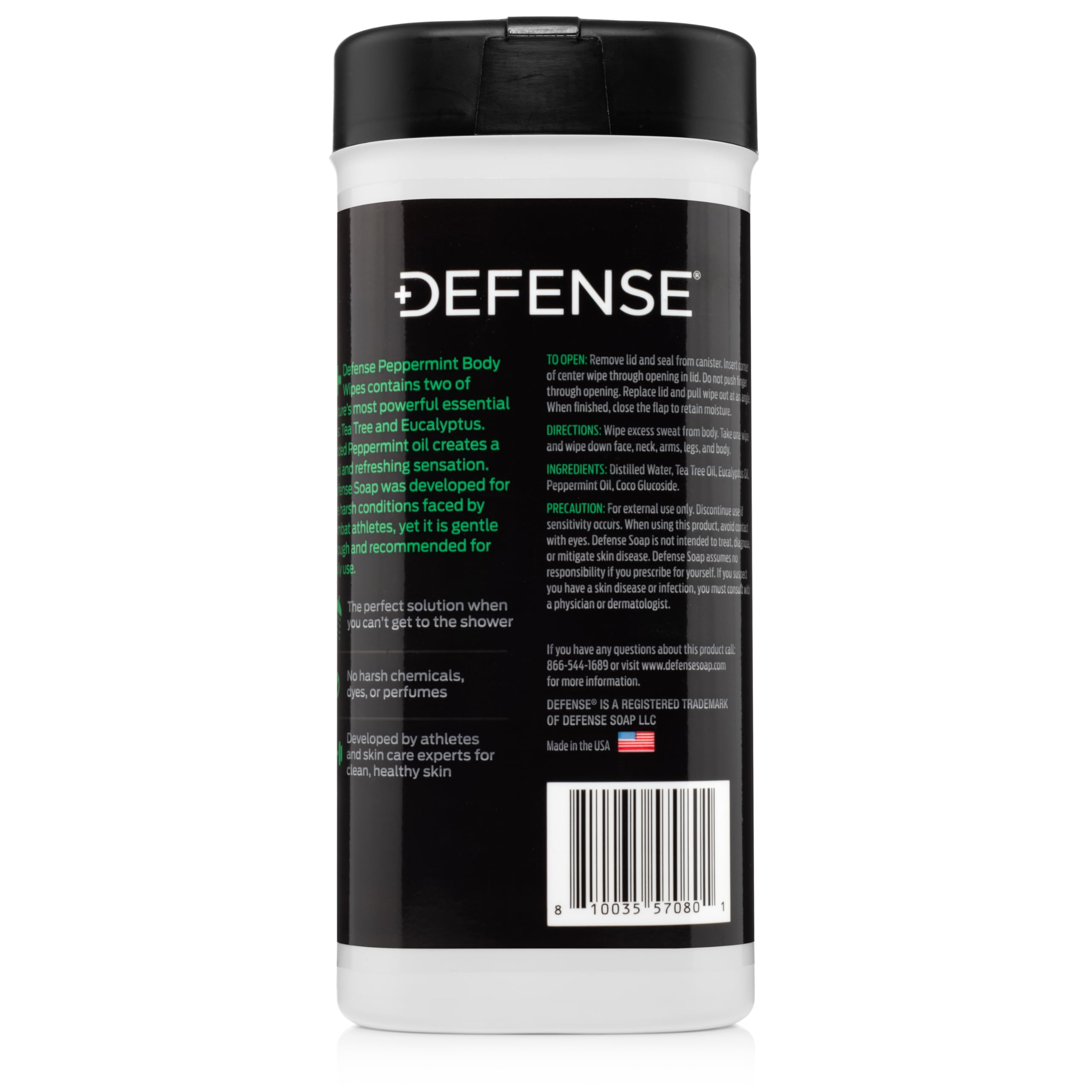 Defense Soap cuidado piel sensible, fórmula hipoalergénica.