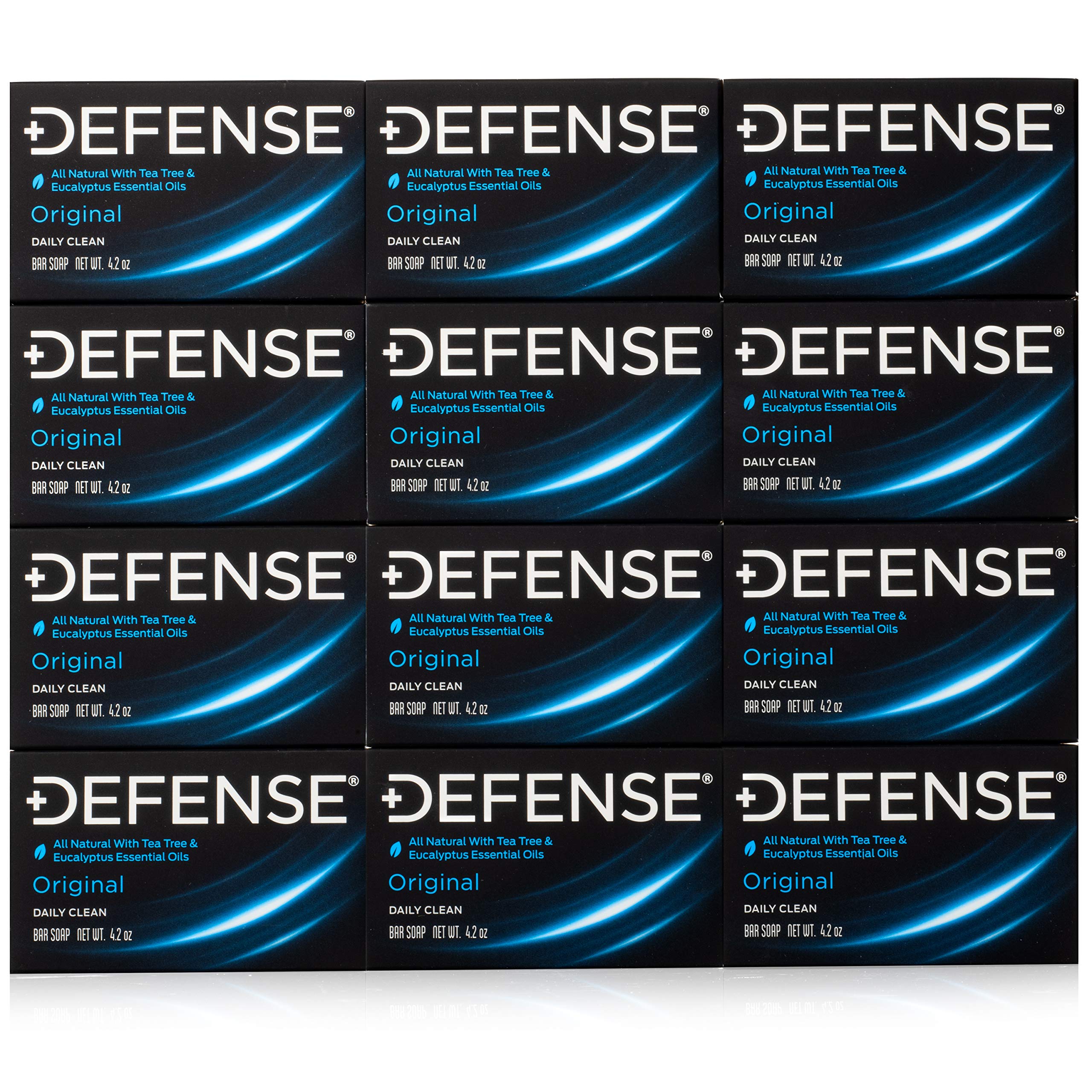 Defense Soap jabon arbol-de-te 12-barras frente, cuidado de la piel diario