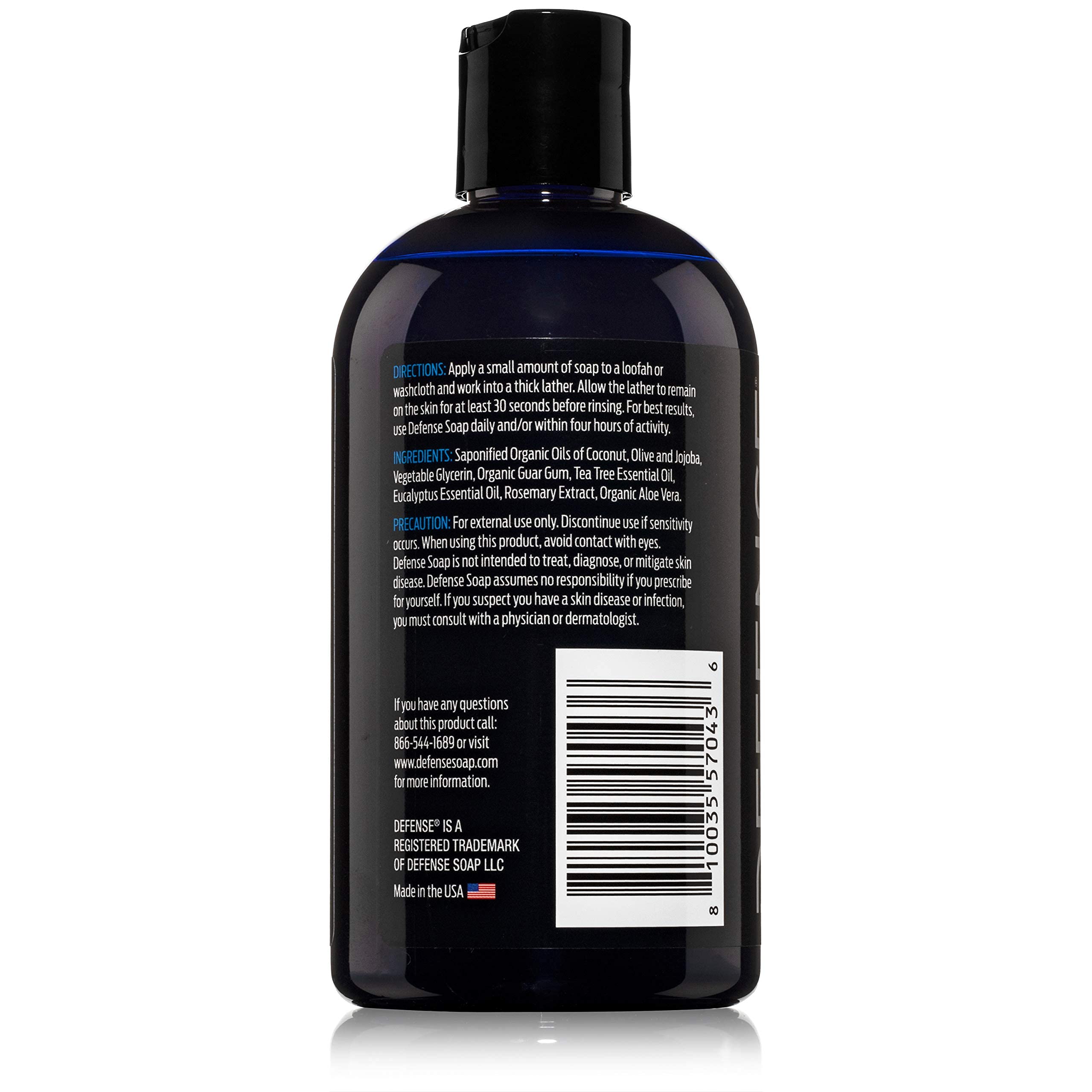 Defense Soap Sans Sulfates Sans Preserveurs, nettoyant sûr et hypoallergénique.