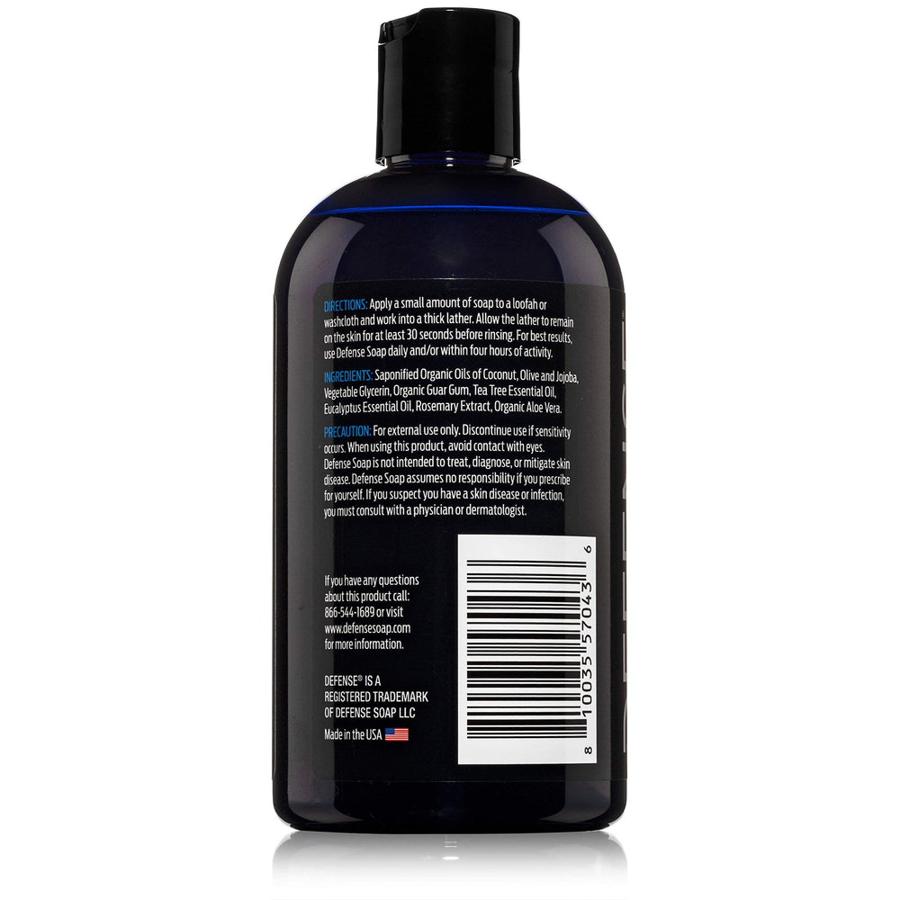 Defense Soap Sans Sulfates Sans Preserveurs, nettoyant sûr et hypoallergénique.