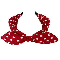 Deghew diadema lazo rojo lunares conjunto-vestido, añade un toque vintage a cualquier conjunto.