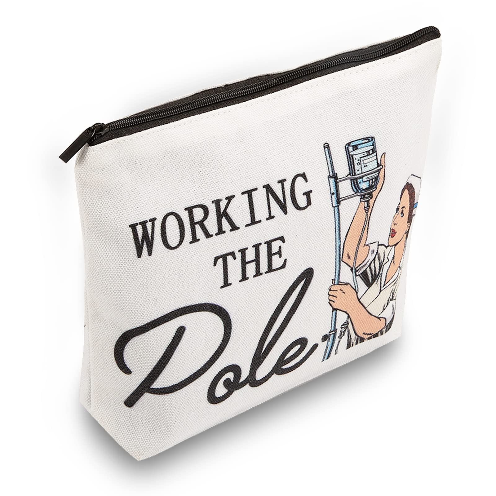 Degpum bolso maquillaje con diseño enfermera, regalo ideal para colegas.