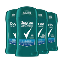 Degree Ultra Fresh Cool Rush en barra con protección de 48 horas para días activos.