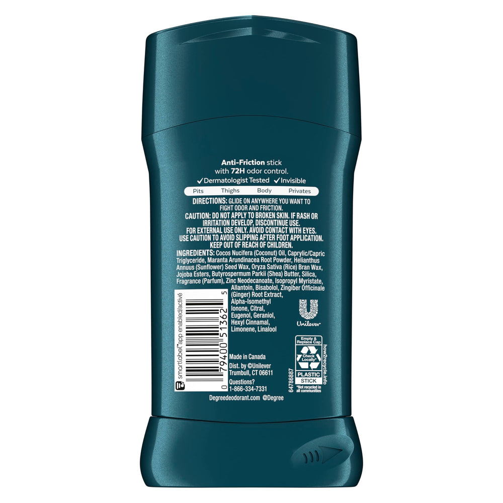 Degree desodorante hombre Ocean Rush, aplicacion suave y transparente