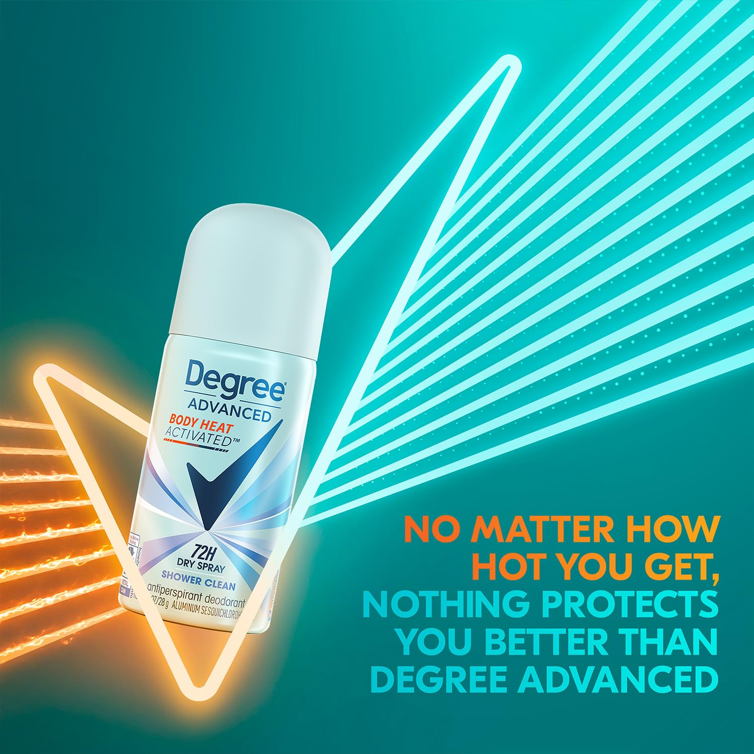 Degree envase ergonómico, fácil de agarrar para uso diario.