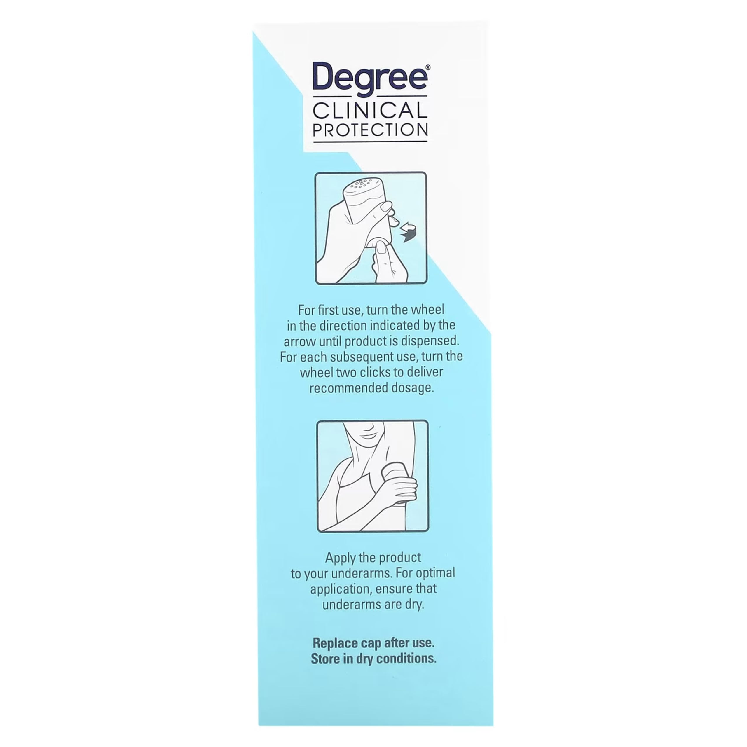 Degree Protección Clínica: caja exterior, diseño práctico para guardar en el bolso.