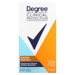 Degree Protección Clínica: botella frontal, protección antitranspirante de verano para uso diario.